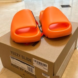 Orange Yeezy Slides